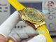 Swiss Replica Rolex Beach Daytona Diamond Bezel Yellow Leather Strap Watch (4)_th.jpg